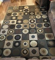 Top-down image of the full rug showing overall pattern and colors.