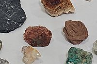 Assorted smaller rocks and crystals, various colors and textures