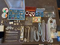 Overview of full assortment laid out on table