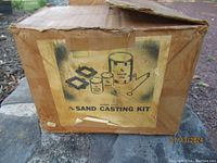 Box of the Sand Casting Kit showing illustration and label