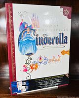 Front cover of the Walt Disney Masterpiece Cinderella VHS boxset showing artwork of Cinderella, fairy godmother, and various characters with castle in background, sealed with shrink wrap.