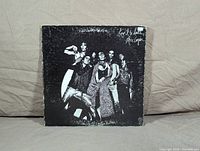 Front cover of Alice Cooper "Love It To Death" LP album showing band in black and white with title overlay