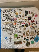 Overhead view of entire assortment on white surface