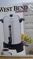 Original boxed West Bend commercial coffee urn, 9 liter capacity, 55-cup.