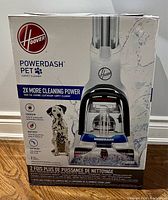 Original Hoover PowerDash Pet Carpet Cleaner box showing front with branding and product image.
