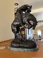 Full front view of entire sculpture on tabletop