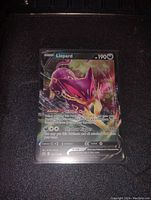 Front image of a Liepard V holographic foil Pokémon card showing the full art with 190 HP and abilities.
