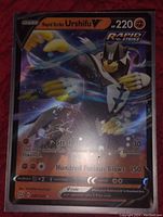 Full view of the Rapidstrike Urshifu V Full Art Holo card showing card details, artwork, and text.