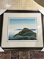 Full view of framed print with protective corner guards