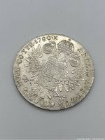 Reverse side showing double-headed eagle and coat of arms with inscription and date 1780.