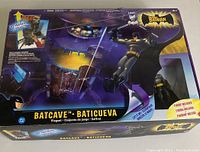 Box of Batman Batcave playset showing product and branding.