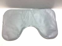 Front side of the gray cervical shaped gel cushion heat pack, showing smooth surface and neck cutout.