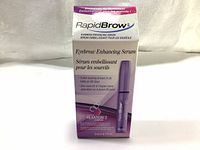 Front view of boxed RapidBrow Eyebrow Enhancing Serum 3ml displaying product name, key features, and branding.