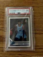 Front of graded Ja Morant rookie card showing photo, label, and grading details.