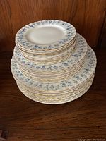 Three stacks of plates