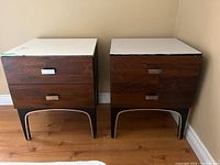 Front view of both nightstands side by side