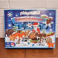 Front of Playmobil Christmas Advent Calendar box showing product image and branding for set number 4155 dated 2007.