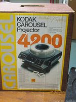 Box of Kodak Carousel Projector Model 4200 with branding showing