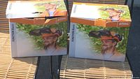 Two Stihl Function Basic helmet visors in branded boxes showing the packaging and branding