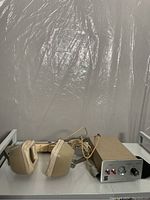 Stanton electrostatic headphones and Mark III amplifier side by side showing full equipment