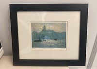 Framed Lui Ming print showing the entire artwork and surrounding black frame.