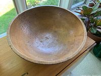 Interior top view showing bowl shape and patina