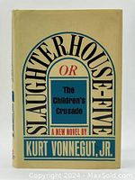 Front cover of 'Slaughterhouse-Five Or The Children's Crusade' hardcover book showing title, author, and design details.