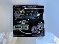 Front view of the sealed Star Trek 40th Anniversary Phaser Pistol toy box showing product and branding details