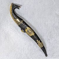 Full view of tool and sheath on white background