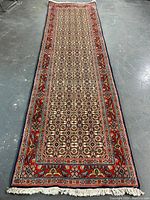 Full-length view of runner on concrete floor