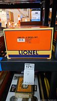 Front of box showing Lionel branding and C&O F3-A Diesel Set label with features list