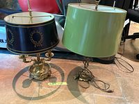 Both lamps side by side showing bases, shades, cords