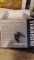 Bushnell Natureview 8x42 packaging box detail showing features and specifications