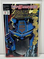 Front cover of Marvel Transformers Generation 2 #1 comic showing robot head and title.