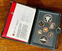 Canada 1982 Regina commemorative silver and nickel dollars with associated coins in original Royal Canadian Mint presentation case.