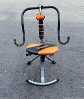 Front view of the Ab Doer Twist fitness machine, showing padded seat and handlebars.