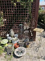 Overall view of lot against wooden trellis