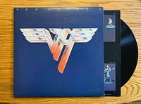 Front cover of the Van Halen II album with vinyl record partially visible.