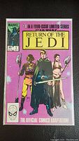 Front cover of Marvel Star Wars Return of the Jedi #1 comic book showing main characters and Marvel logo.