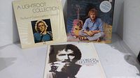 Three vinyl album covers of Gordon Lightfoot, showing all included records in lot