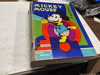 Front cover of the 1933 Mickey Mouse Annual book showing colorful Mickey Mouse illustration and title.