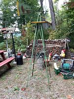 Full front view of entire windmill installed outdoors