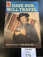 Front cover showing the comic book title 'Have Gun Will Travel' with a man holding a gun, priced at 15 cents by Dell in 1961.