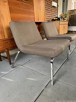 Two chairs front perspective showing overall design and condition