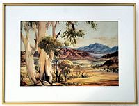 Framed print showing full artwork with white matte and thin gold-tone metal frame.