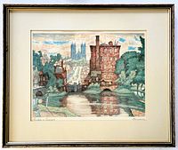 Front view of the framed print featuring the artwork with mat and frame visible.