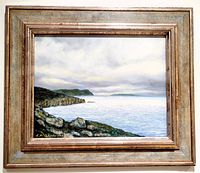 Full-view of framed painting showing overall appearance