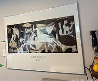 Front view of framed poster