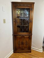 Front view of entire cabinet against wall