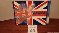 Closed display box with Union Jack background and Britannia theme text.